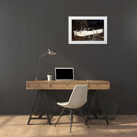 Neutral Stripes Bright II White Modern Wood Framed Art Print by Cusson, Marie Elaine