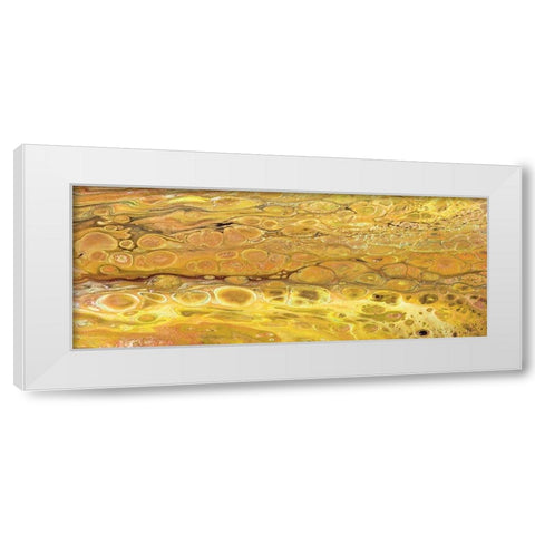 Lava Dance panel III White Modern Wood Framed Art Print by Cusson, Marie Elaine