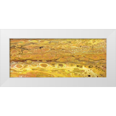 Lava Dance panel III White Modern Wood Framed Art Print by Cusson, Marie Elaine