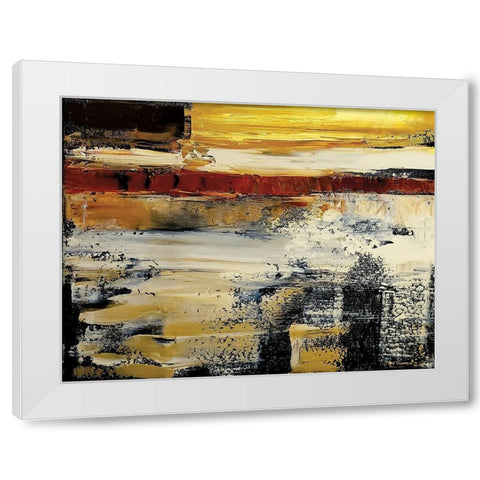 Modern Abstract II landscape White Modern Wood Framed Art Print by Cusson, Marie Elaine