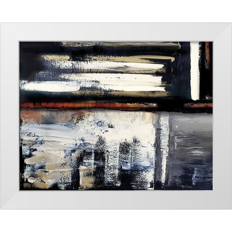 Modern Abstract IV landscape White Modern Wood Framed Art Print by Cusson, Marie Elaine
