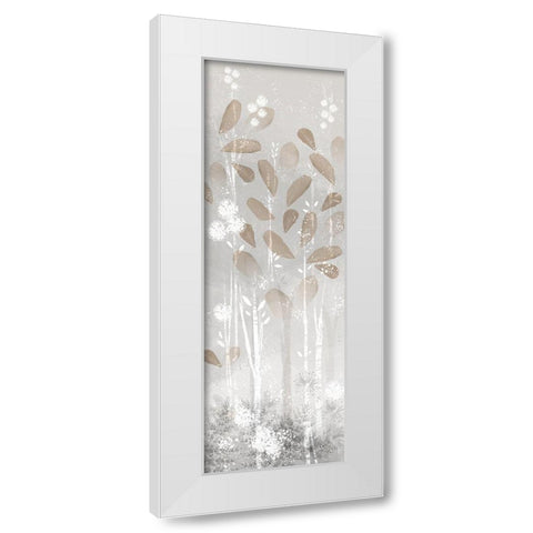 Golden Forest panel I White Modern Wood Framed Art Print by Northern Lights