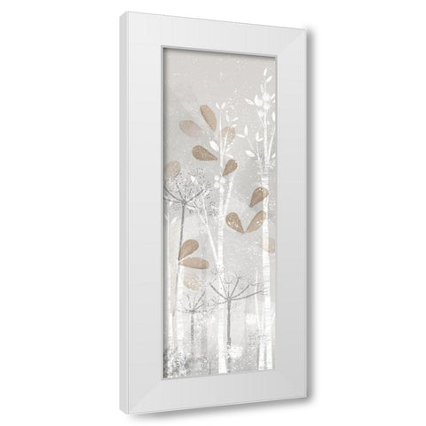 Golden Forest panel II White Modern Wood Framed Art Print by Northern Lights