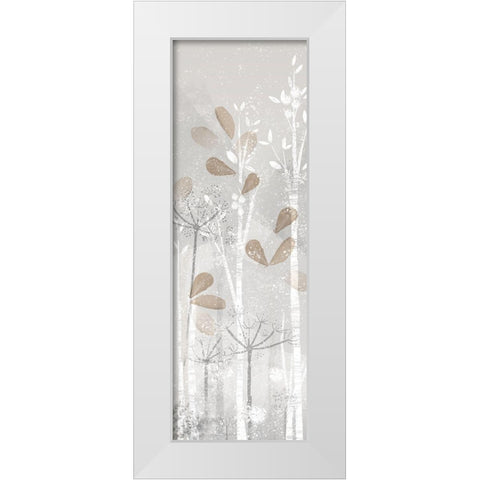 Golden Forest panel II White Modern Wood Framed Art Print by Northern Lights