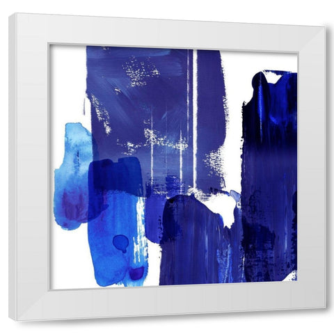 Indigo Abstract I White Modern Wood Framed Art Print by Northern Lights