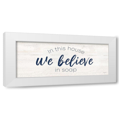 Bathroom Humor panel V-Believe White Modern Wood Framed Art Print by Reed, Tara