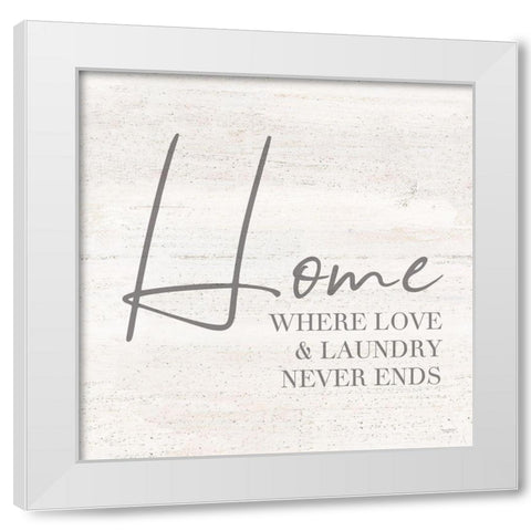 Laundry Room Humor III-Home White Modern Wood Framed Art Print by Reed, Tara