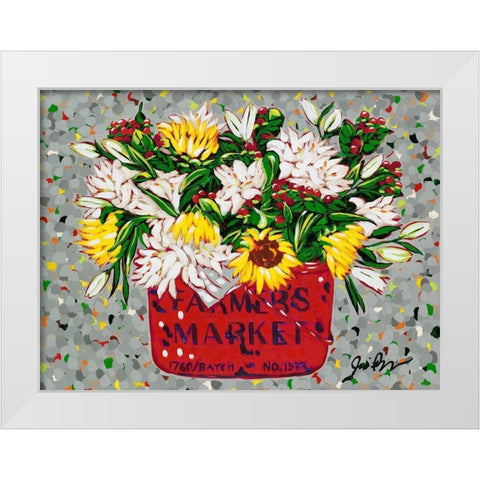 Country Florals White Modern Wood Framed Art Print by Augustine, Jodi
