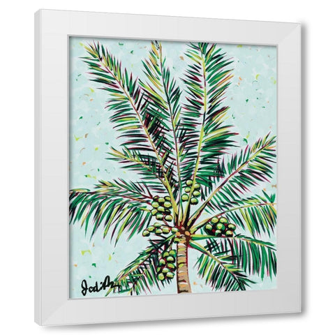Palmtop I White Modern Wood Framed Art Print by Augustine, Jodi