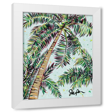Palmtop II White Modern Wood Framed Art Print by Augustine, Jodi
