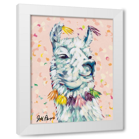 Drama Llama II White Modern Wood Framed Art Print by Augustine, Jodi