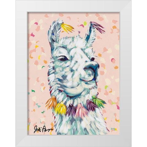 Drama Llama II White Modern Wood Framed Art Print by Augustine, Jodi