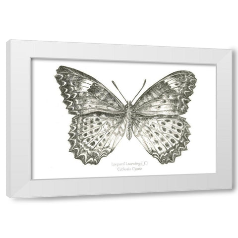 Butterfly Sketch landscape I White Modern Wood Framed Art Print by Wilson, Kelsey