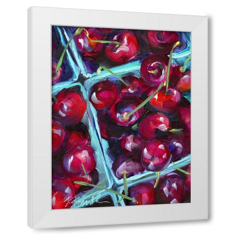 Cherry Carton White Modern Wood Framed Art Print by Smith, Kim