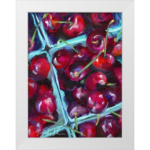 Cherry Carton White Modern Wood Framed Art Print by Smith, Kim
