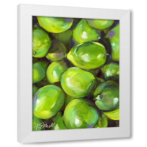 Tropical Limes White Modern Wood Framed Art Print by Smith, Kim