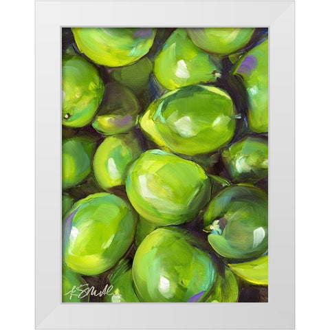 Tropical Limes White Modern Wood Framed Art Print by Smith, Kim
