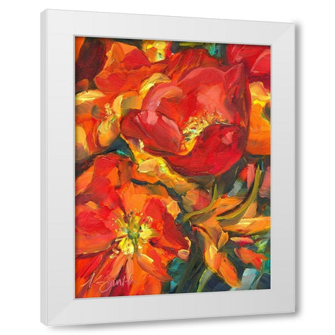 Colorful Garden White Modern Wood Framed Art Print by Smith, Kim