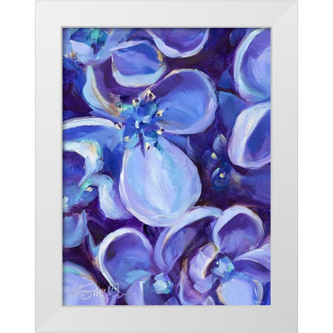 Lavender Floral Close Up White Modern Wood Framed Art Print by Smith, Kim