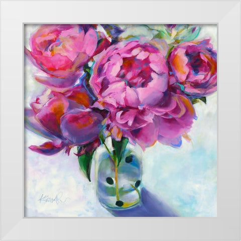 Roses Still Life I White Modern Wood Framed Art Print by Smith, Kim