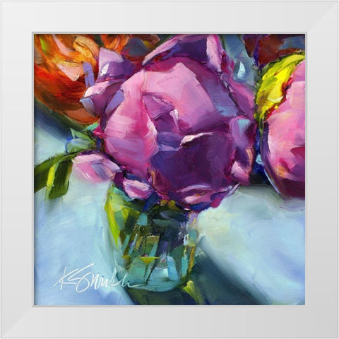 Roses Still Life II White Modern Wood Framed Art Print by Smith, Kim