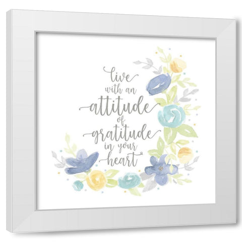 Kellys Garden I-Attitude White Modern Wood Framed Art Print by Reed, Tara