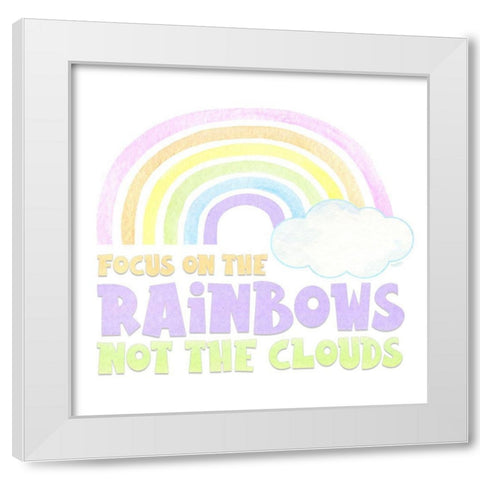 Pastel Rainbows III-Focus White Modern Wood Framed Art Print by Reed, Tara