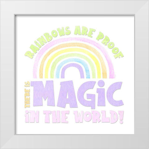 Pastel Rainbows IV-Proof White Modern Wood Framed Art Print by Reed, Tara