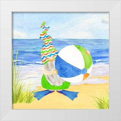 Gnomes of Summer I White Modern Wood Framed Art Print by Reed, Tara