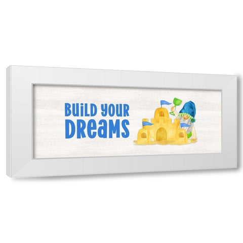 Gnomes of Summer panel I-Build White Modern Wood Framed Art Print by Reed, Tara