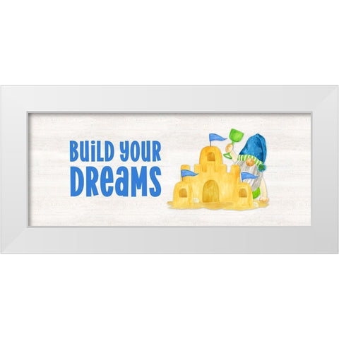 Gnomes of Summer panel I-Build White Modern Wood Framed Art Print by Reed, Tara