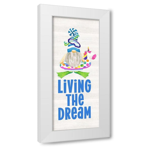 Gnomes of Summer vertical I-Dream White Modern Wood Framed Art Print by Reed, Tara