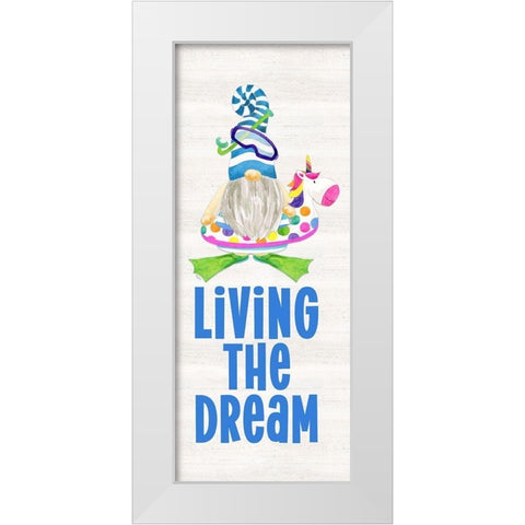 Gnomes of Summer vertical I-Dream White Modern Wood Framed Art Print by Reed, Tara