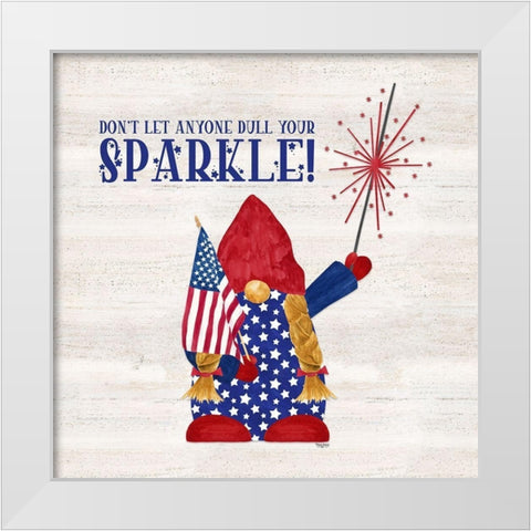 Patriotic Gnomes I-Sparkle White Modern Wood Framed Art Print by Reed, Tara