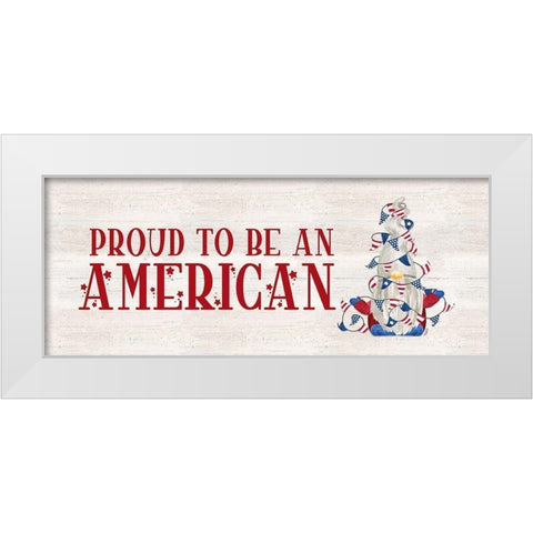 Patriotic Gnomes panel II-American White Modern Wood Framed Art Print by Reed, Tara