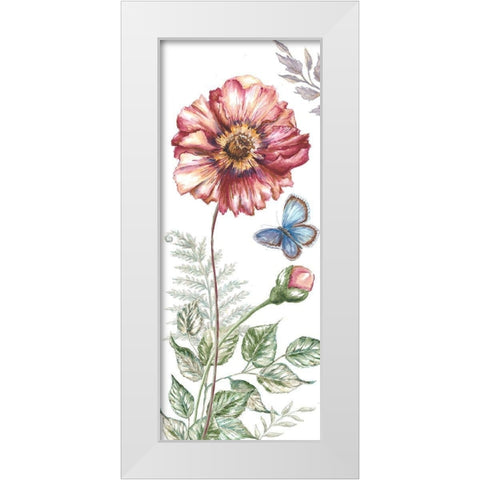 Wildflower Stem panel II White Modern Wood Framed Art Print by Tre Sorelle Studios