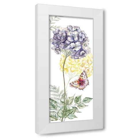 Wildflower Stem panel III White Modern Wood Framed Art Print by Tre Sorelle Studios