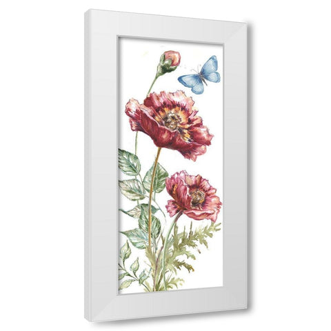 Wildflower Stem panel VII White Modern Wood Framed Art Print by Tre Sorelle Studios