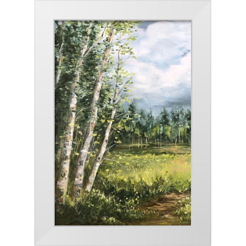 Colorado Meadow panel I White Modern Wood Framed Art Print by Tre Sorelle Studios