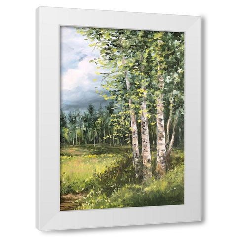 Colorado Meadow panel II White Modern Wood Framed Art Print by Tre Sorelle Studios