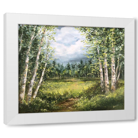 Colorado Meadow landscape White Modern Wood Framed Art Print by Tre Sorelle Studios