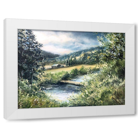 Dolores Ranch Painting White Modern Wood Framed Art Print by Tre Sorelle Studios