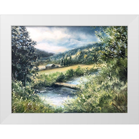 Dolores Ranch Painting White Modern Wood Framed Art Print by Tre Sorelle Studios
