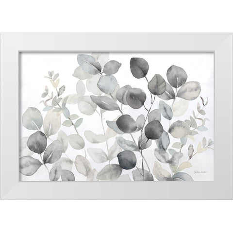Eucalyptus Leaves landscape neutral White Modern Wood Framed Art Print by Coulter, Cynthia