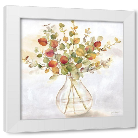 Eucalyptus Vase spice II White Modern Wood Framed Art Print by Coulter, Cynthia