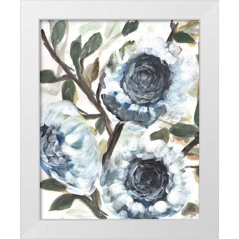 Farmhouse Blue Bush II White Modern Wood Framed Art Print by Chapman, Marcy