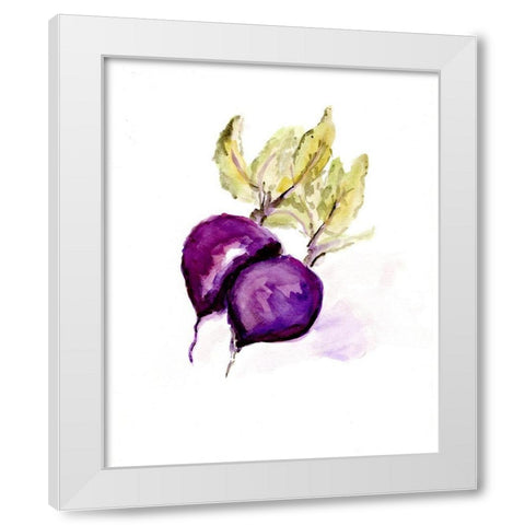 Veggie Sketch plain  III-Beets White Modern Wood Framed Art Print by Chapman, Marcy