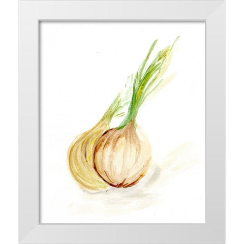 Veggie Sketch plain  X-Onion White Modern Wood Framed Art Print by Chapman, Marcy