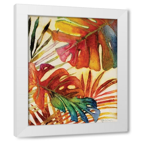 Tropic Botanicals I White Modern Wood Framed Art Print by Cusson, Marie Elaine