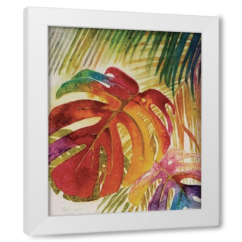 Tropic Botanicals IV White Modern Wood Framed Art Print by Cusson, Marie Elaine
